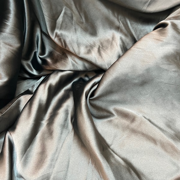 ST JOHN Black One Shoulder Floral Brocade DRESS SZ 12 - Picture 6 of 6